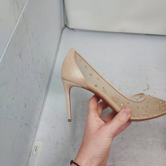 Christian Louboutin Follies Crystal Bridal Wedding Strass Pump - Picture 3 of 12